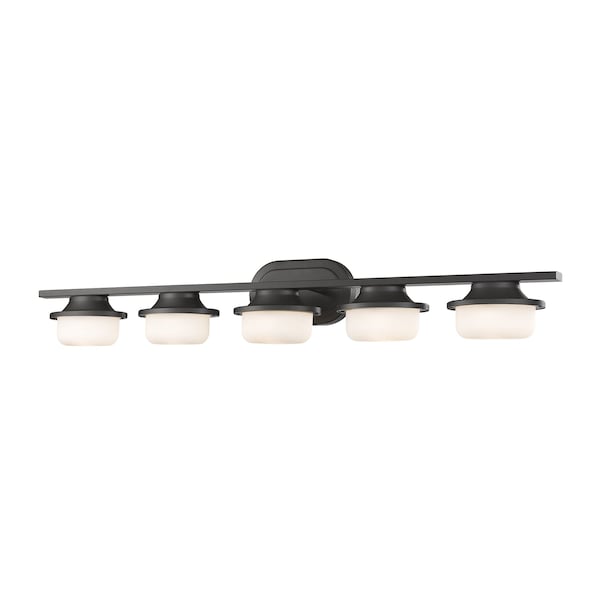 Z-Lite Optum 5 Light Vanity, Bronze & Matte Opal 1917-5V-BRZ-LED - main